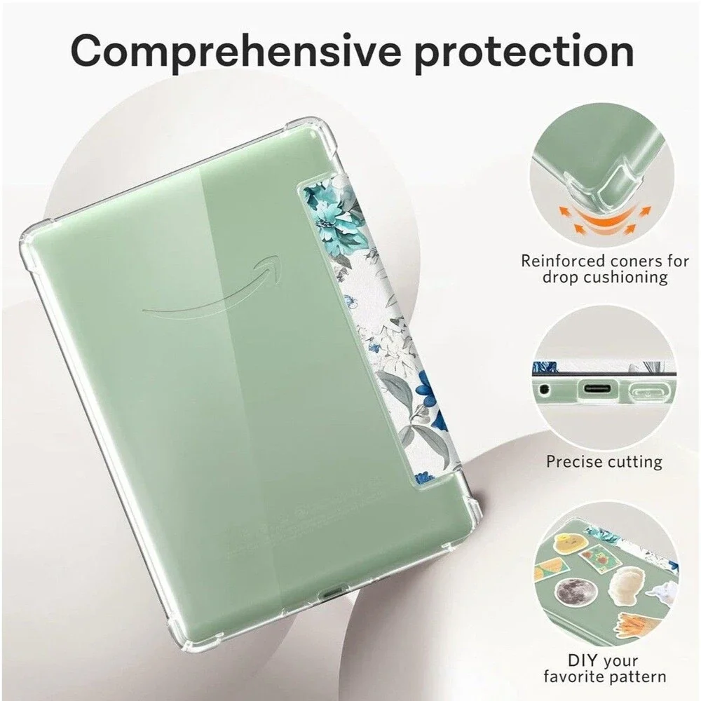 CoBak Case with stand for Kindle Paperwhite (11th Gen. 2021) - Flowers
